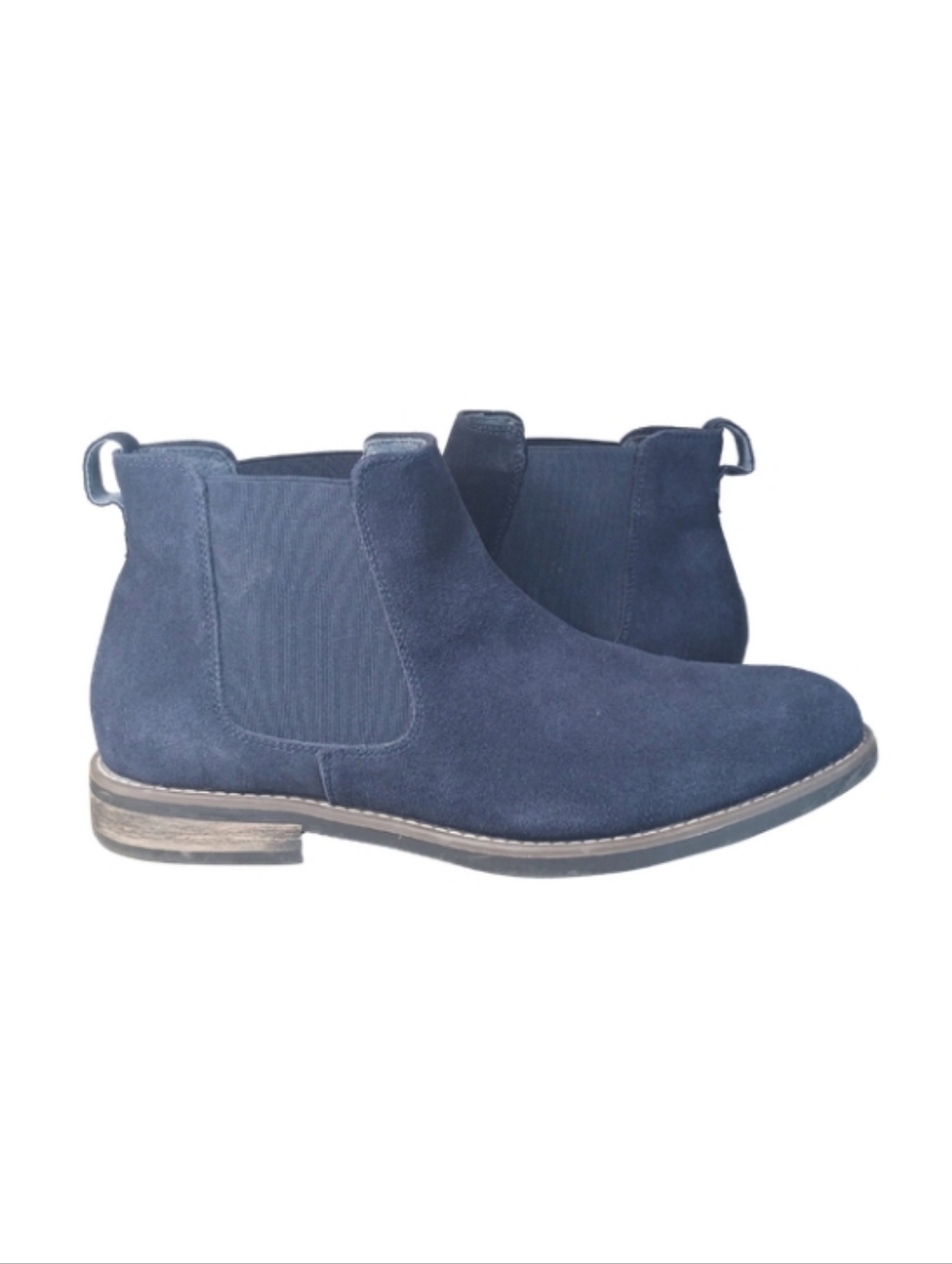 Bruno Marc Boots Men's 13 Blue Suede Pull-on Chelsea Dress Casual Shoes - Picture 2 of 9